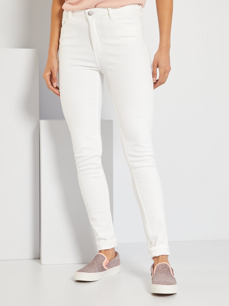 Calças de ganga skinny L32 Branco - Kiabi