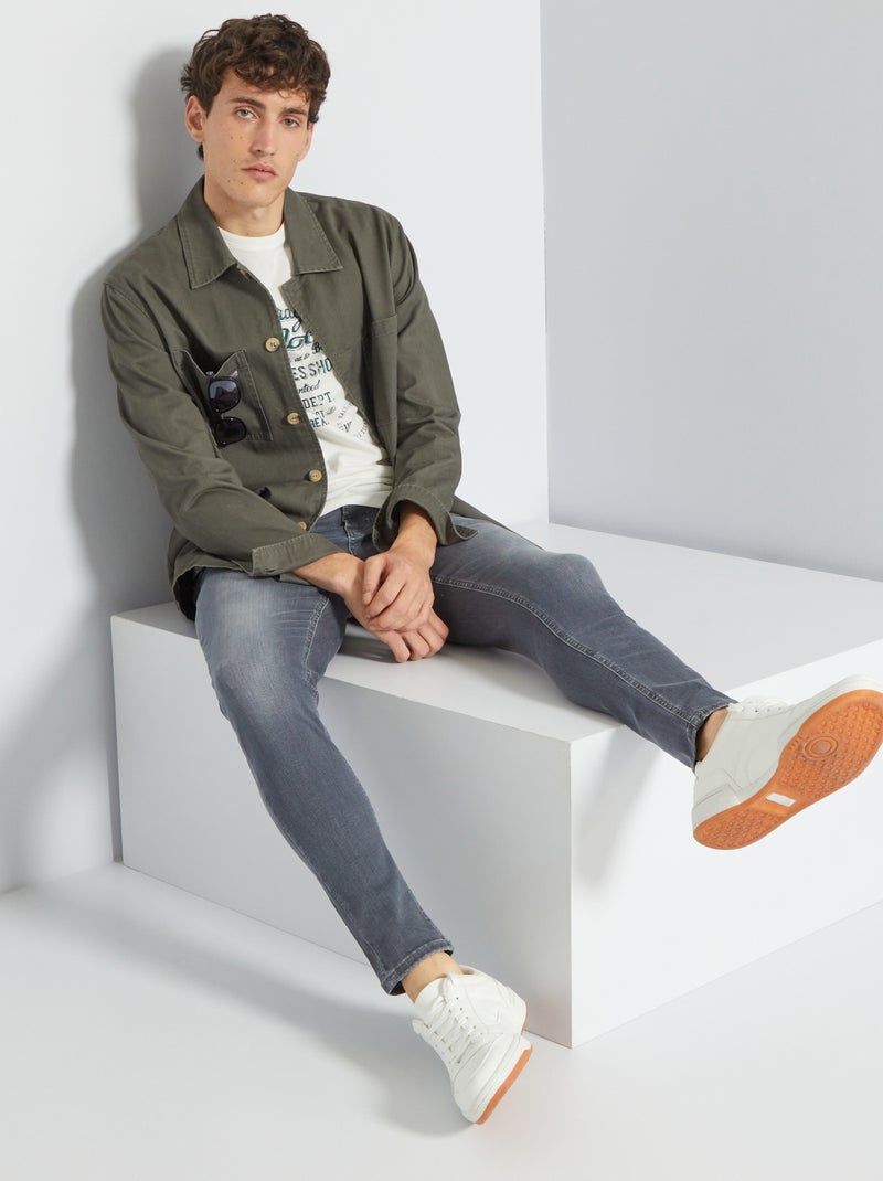 Calças de ganga skinny L32 CINZA - Kiabi