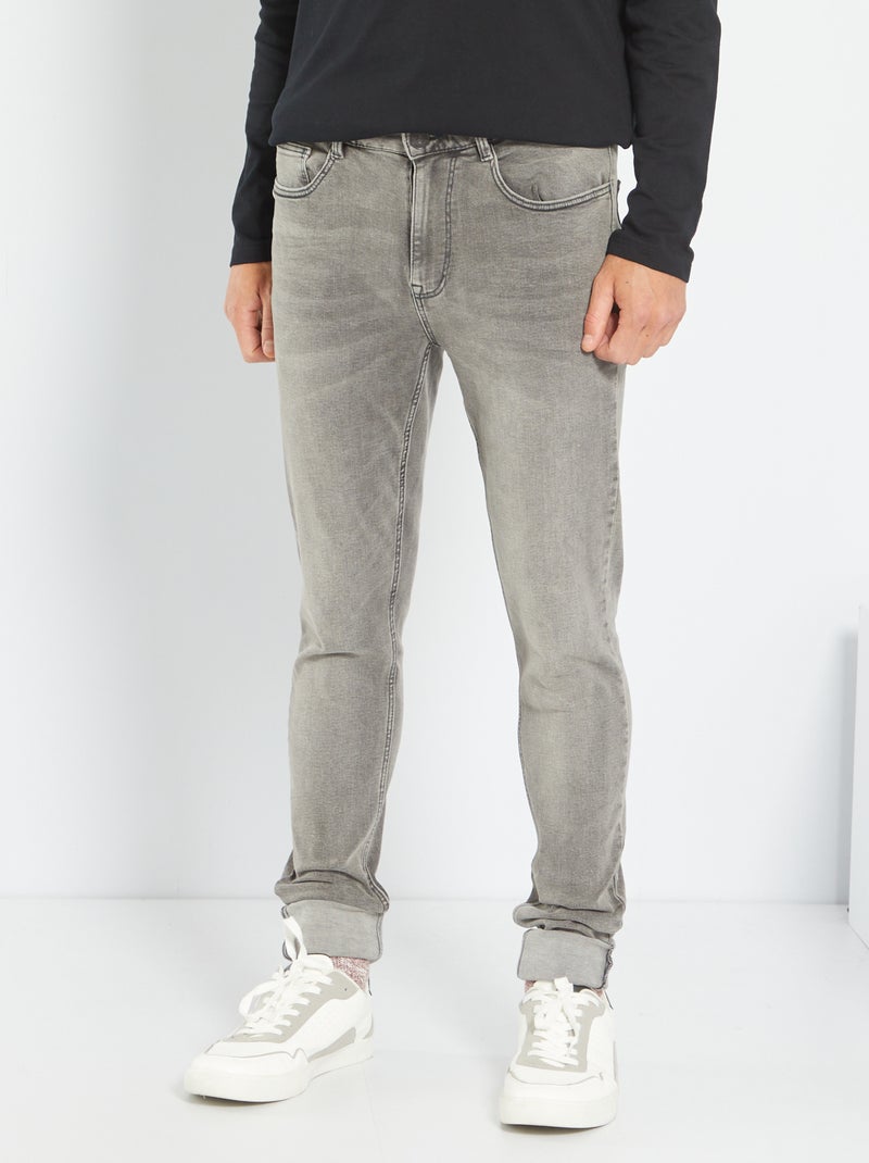Calças de ganga skinny L34 CINZA - Kiabi