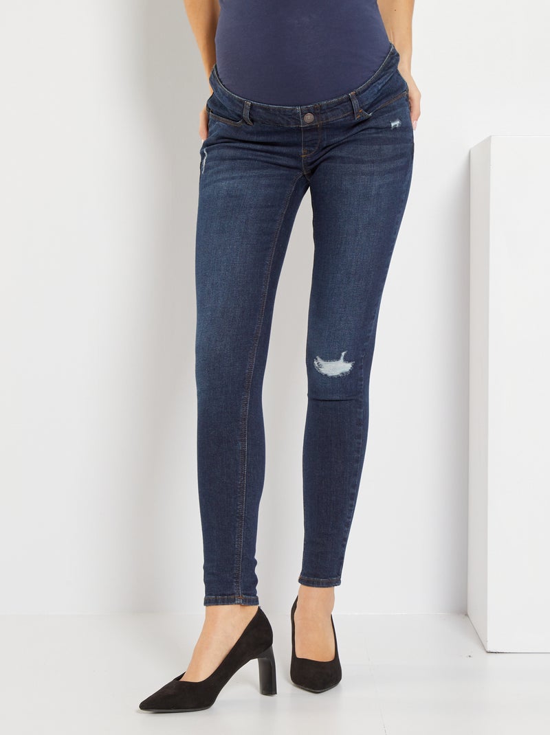 Calças de ganga skinny pré-mamã AZUL - Kiabi