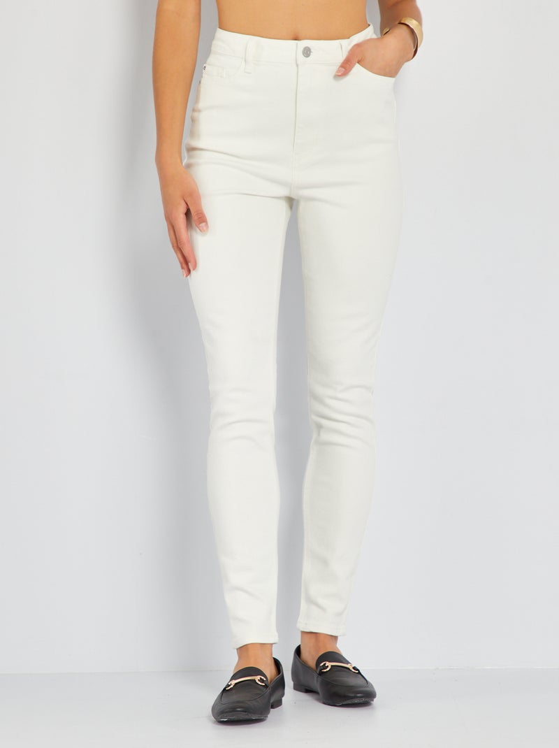 Calças de ganga skinny push-up - L34 BRANCO - Kiabi