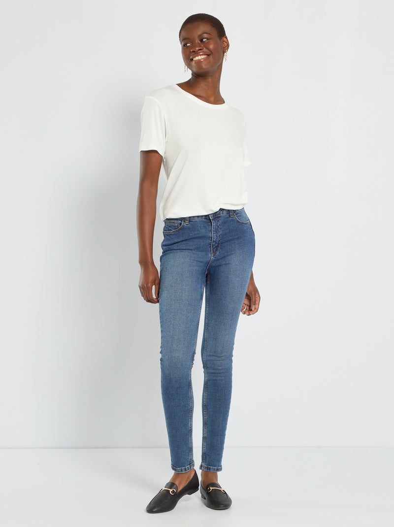 Calças de ganga skinny push up L28 AZUL - Kiabi