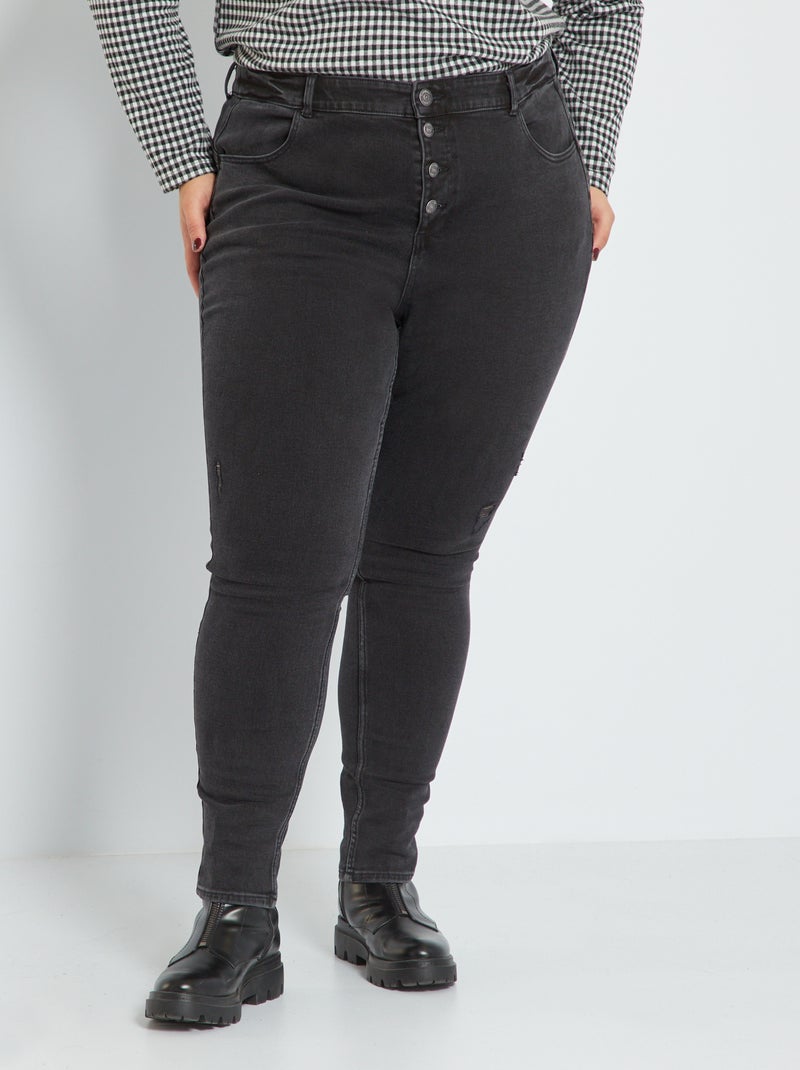 Calças de ganga skinny push-up PRETO - Kiabi