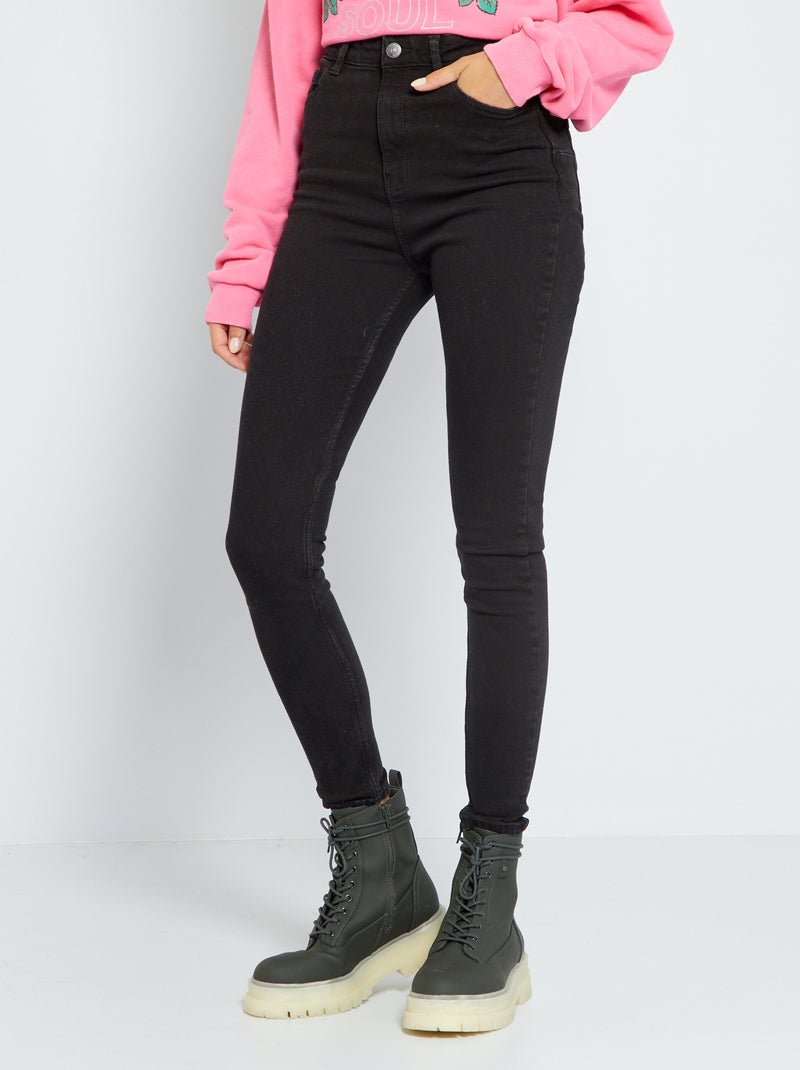 Calças de ganga skinny push up PRETO - Kiabi