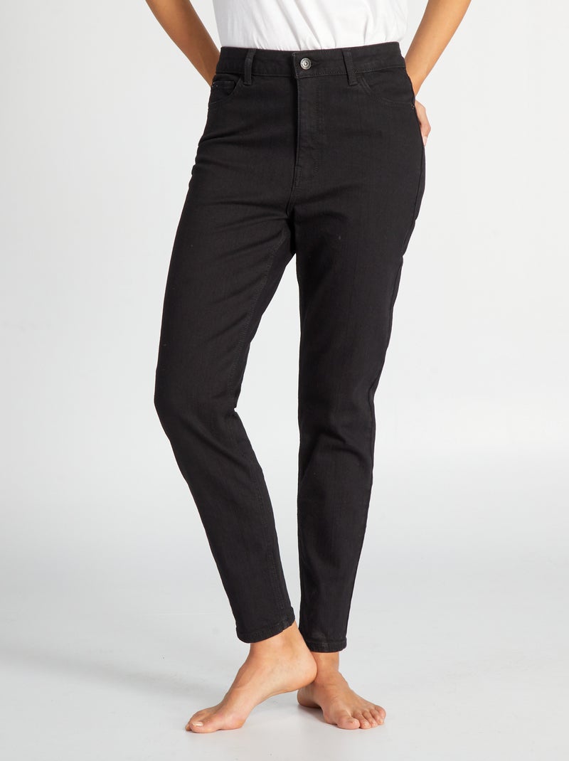 Calças de ganga slim - 28L PRETO - Kiabi