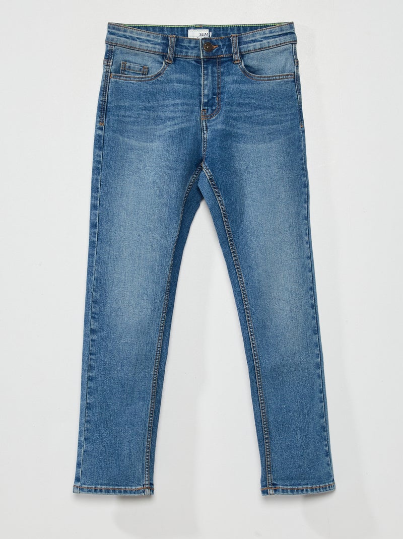 Calças de ganga slim - Corte + confortável AZUL - Kiabi