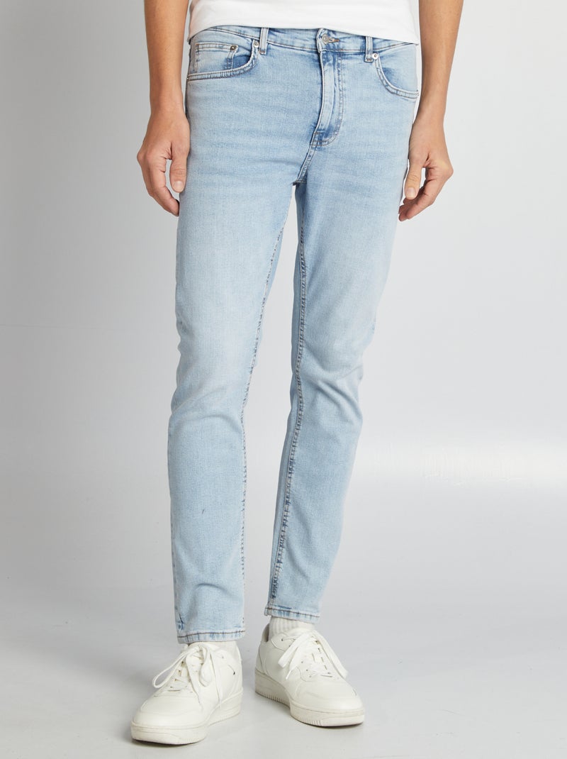 Calças de ganga slim  - L30 AZUL - Kiabi