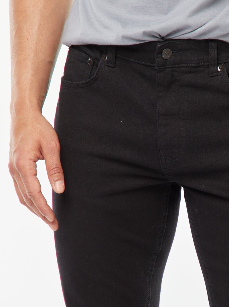 Calças de ganga slim  - L30 PRETO - Kiabi