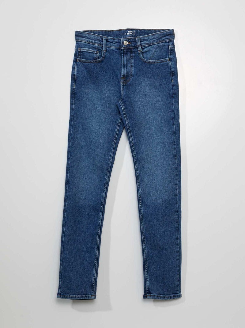 Calças de ganga slim - L32 AZUL - Kiabi