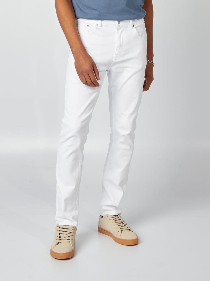 Calças de ganga slim  - L32 Branco - Kiabi
