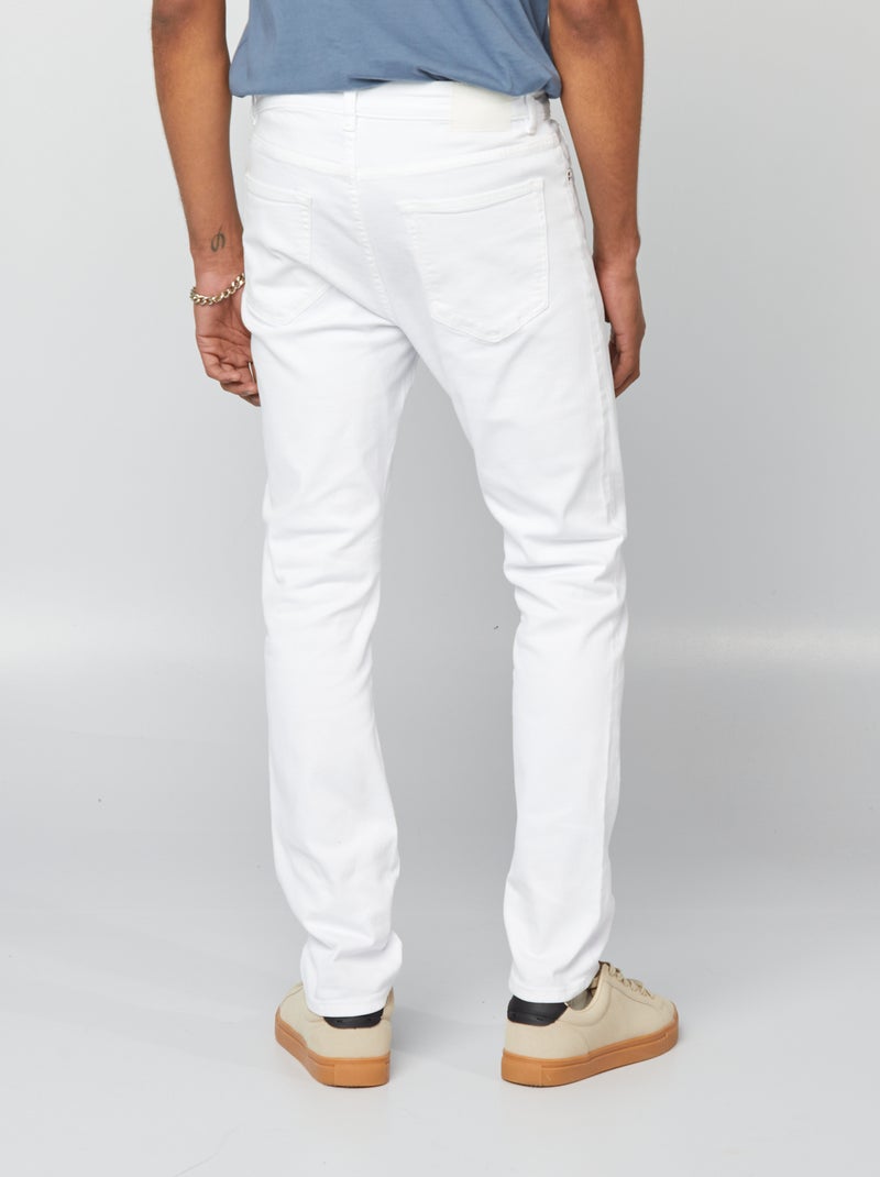 Calças de ganga slim  - L32 Branco - Kiabi