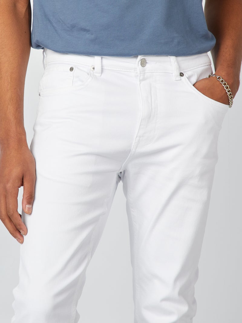 Calças de ganga slim  - L32 Branco - Kiabi