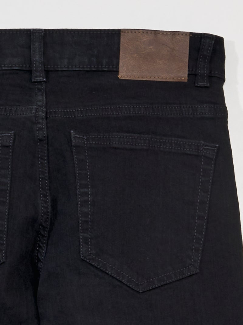 Calças de ganga slim  - L32 PRETO - Kiabi