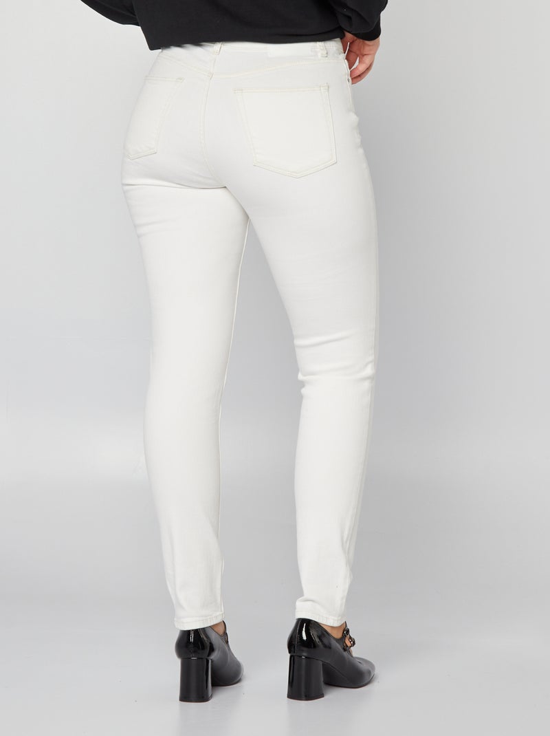 Calças de ganga slim - L34 BRANCO - Kiabi