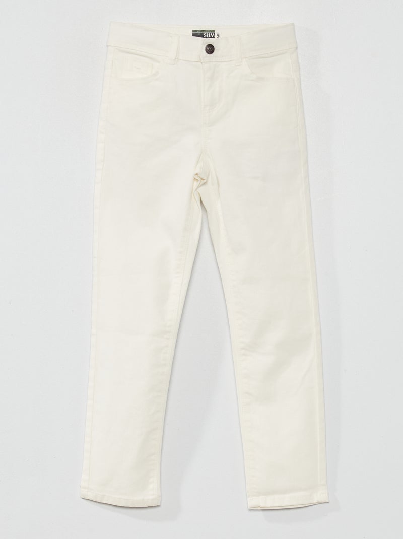 Calças de ganga slim Branco - Kiabi