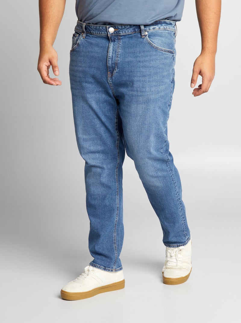 Calças de ganga slim com 5 bolsos - L30 AZUL - Kiabi