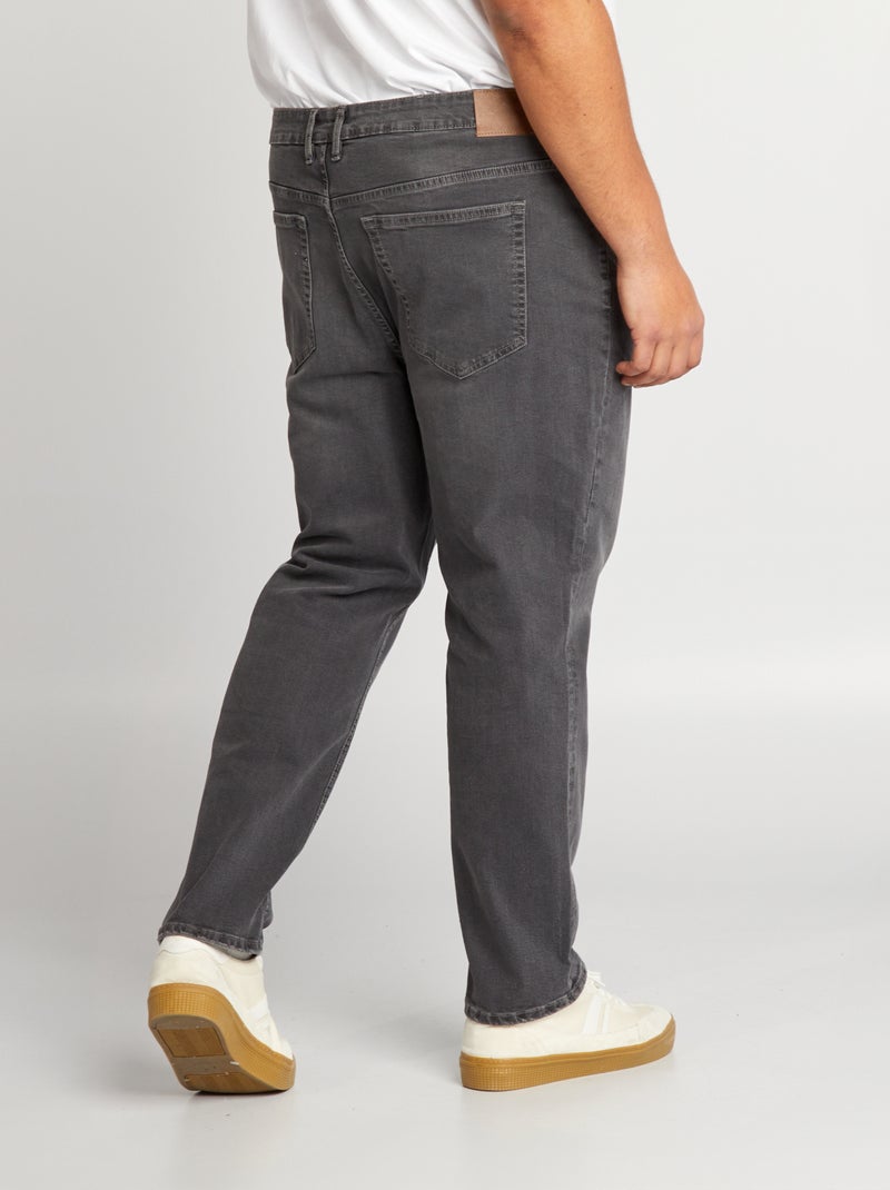 Calças de ganga slim com 5 bolsos - L30 CINZA - Kiabi