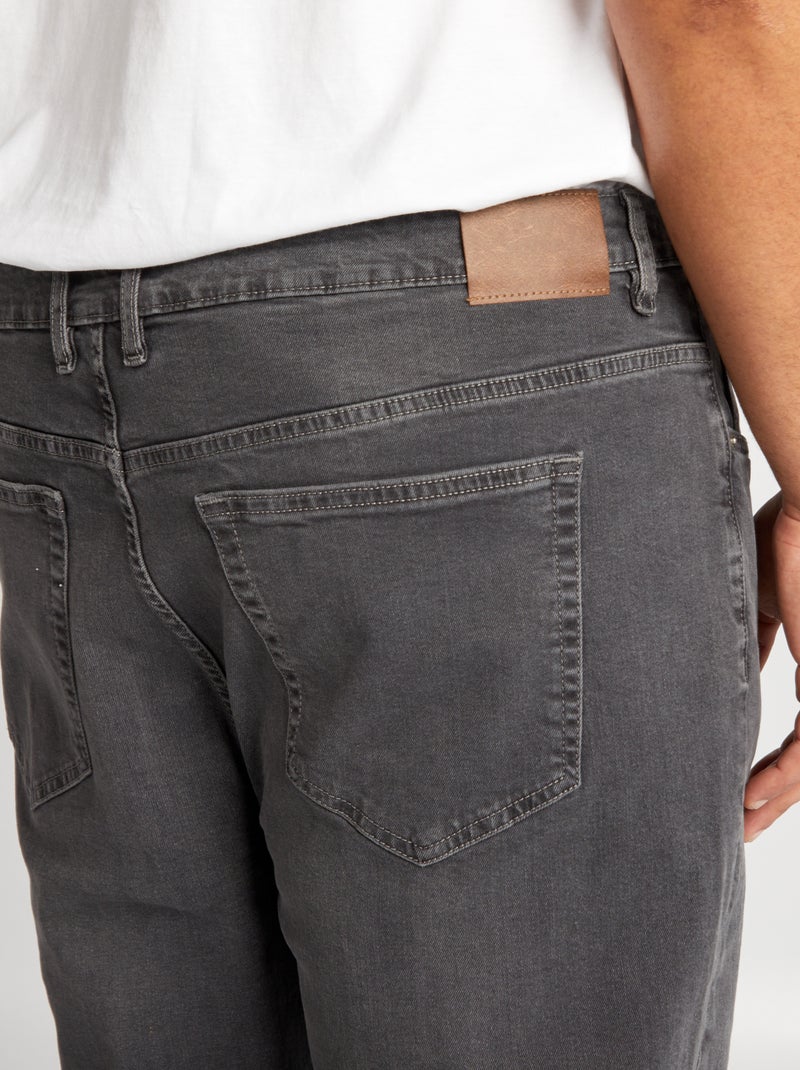 Calças de ganga slim com 5 bolsos - L30 CINZA - Kiabi