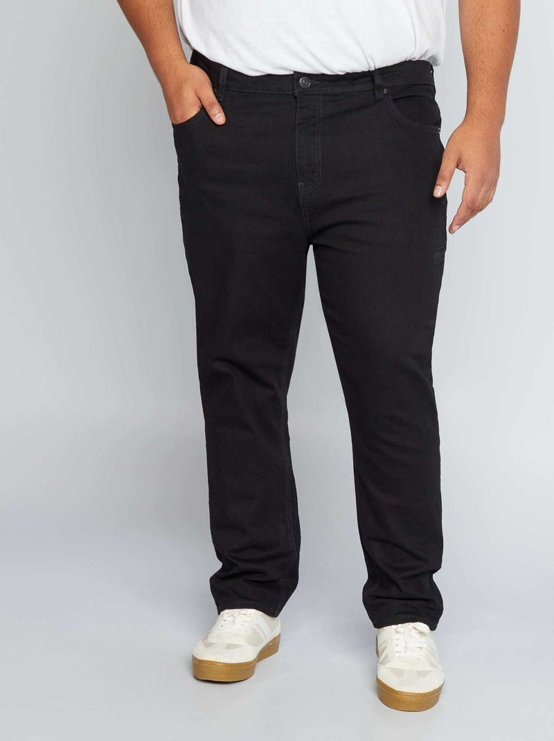 Calças de ganga slim com 5 bolsos - L30 PRETO - Kiabi