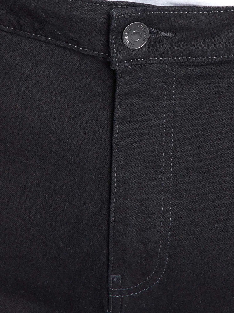 Calças de ganga slim com 5 bolsos - L30 PRETO - Kiabi