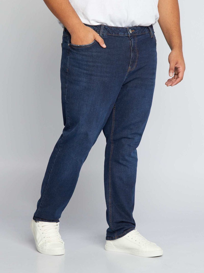 Calças de ganga slim com 5 bolsos - L32 AZUL - Kiabi