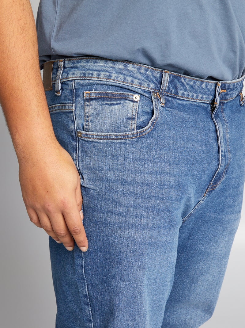 Calças de ganga slim com 5 bolsos - L32 AZUL - Kiabi