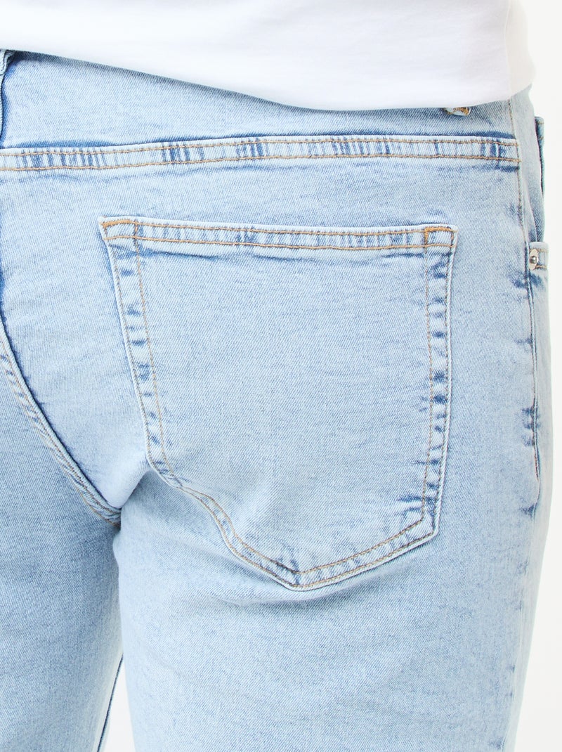 Calças de ganga slim com 5 bolsos - L34 Azul - Kiabi