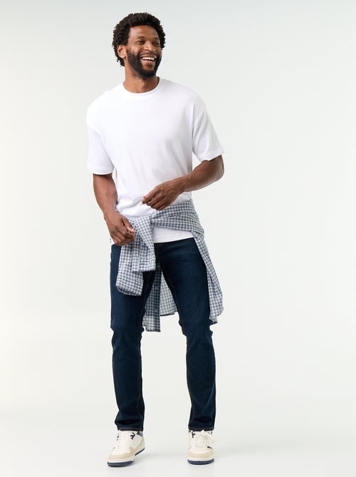 Calças de ganga slim com 5 bolsos - L34 - Kiabi Calças de ganga slim com 5 bolsos - L34 - Kiabi