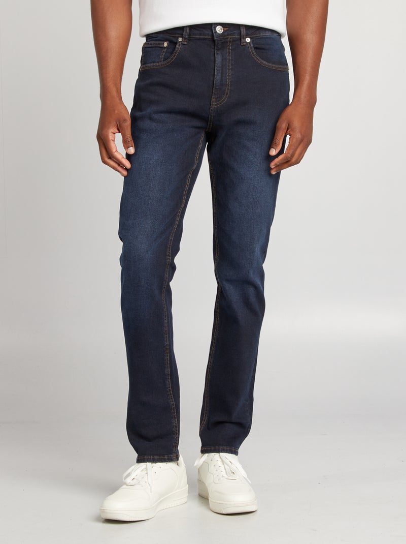 Calças de ganga slim com 5 bolsos - L34 AZUL - Kiabi