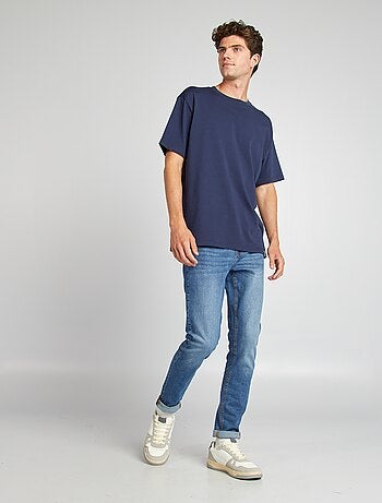 Calças de ganga slim com 5 bolsos - L34