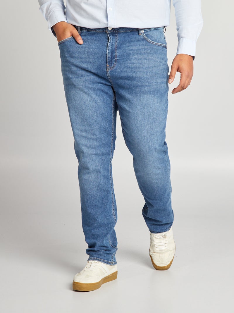 Calças de ganga slim com 5 bolsos - L34 AZUL - Kiabi