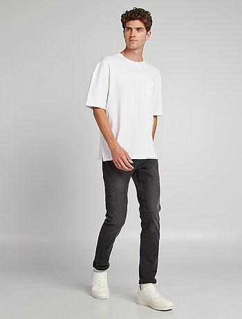 Calças de ganga slim com 5 bolsos - L34