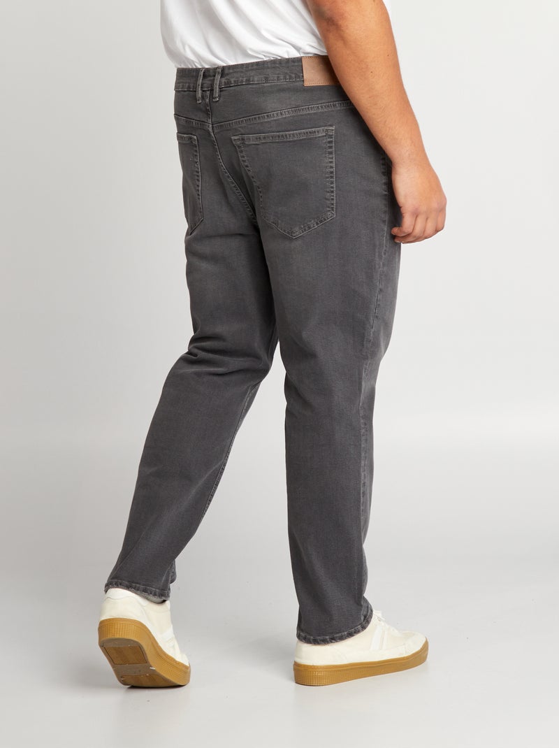 Calças de ganga slim com 5 bolsos - L34 CINZA - Kiabi