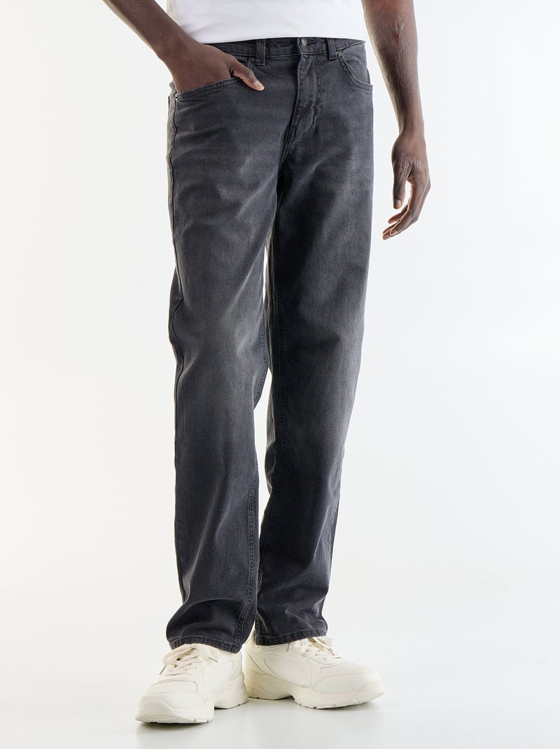 Calças de ganga slim com 5 bolsos - L34 Preto - Kiabi