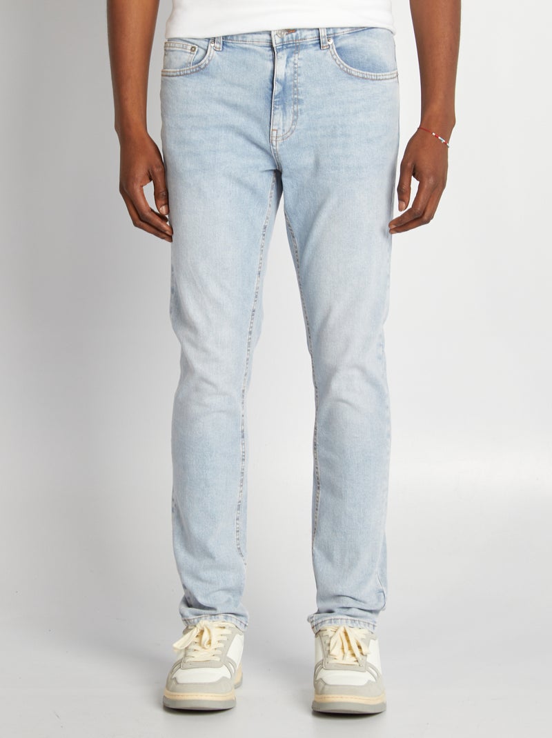 Calças de ganga slim com 5 bolsos AZUL - Kiabi