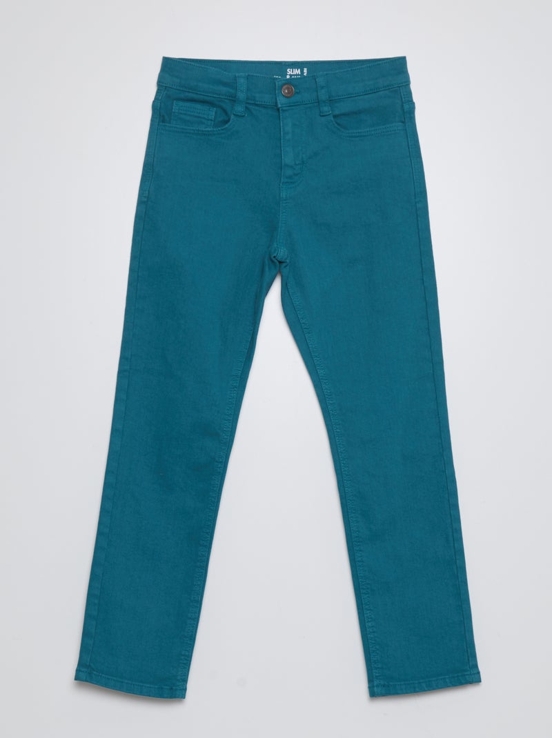 Calças de ganga slim com 5 bolsos AZUL - Kiabi