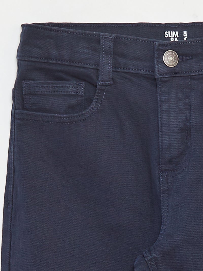 Calças de ganga slim com 5 bolsos Azul - Kiabi