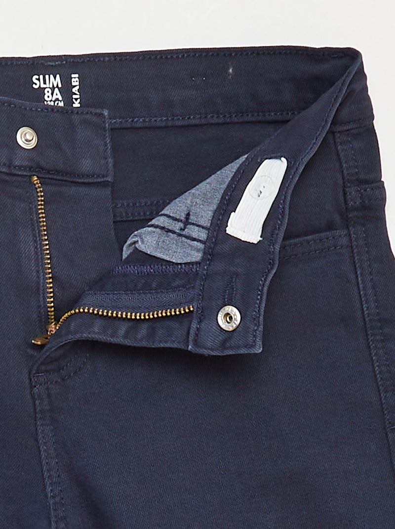 Calças de ganga slim com 5 bolsos Azul - Kiabi