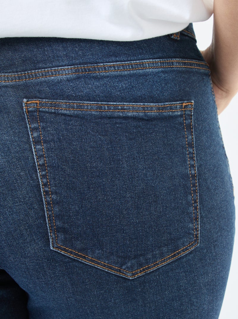 Calças de ganga slim com cintura subida - L28 AZUL - Kiabi