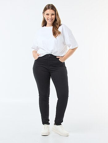 Calças de ganga slim com cintura subida - L28