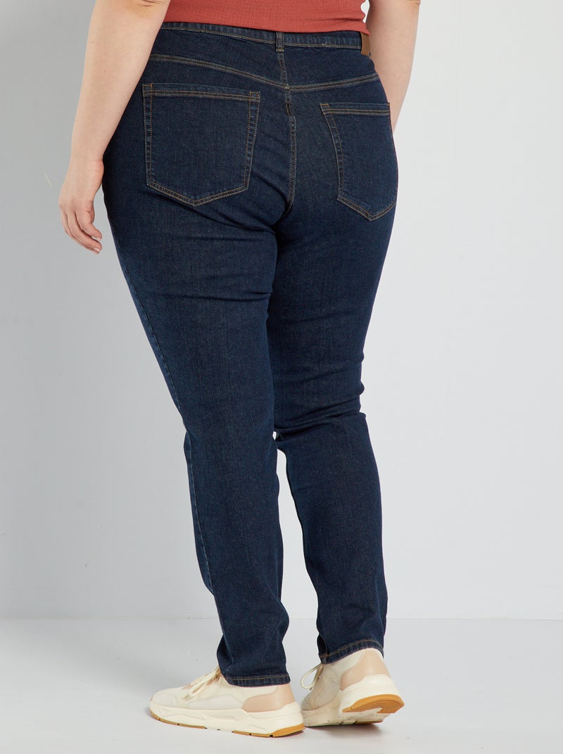 Calças de ganga slim com cintura subida - L32 AZUL - Kiabi