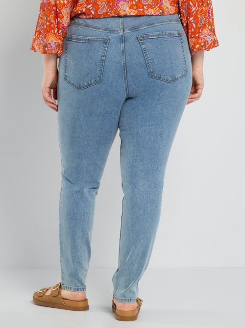 Calças de ganga slim com cintura subida - L32 - Kiabi