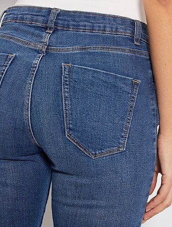 Calças de ganga slim com cintura subida - Kiabi