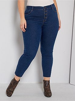 Calças de ganga slim com cintura subida - Kiabi