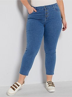 Calças de ganga slim com cintura subida - Kiabi