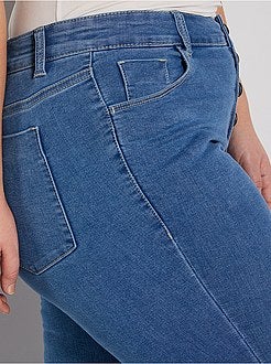 Calças de ganga slim com cintura subida - Kiabi