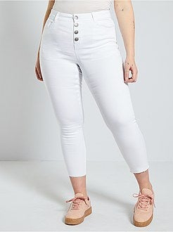 Calças de ganga slim com cintura subida - Kiabi