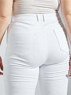 Calças de ganga slim com cintura subida - Kiabi