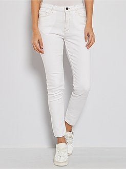 Calças de ganga slim comprimento US 28 de conceção ecológica - Kiabi