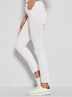 Calças de ganga slim comprimento US 28 de conceção ecológica - Kiabi